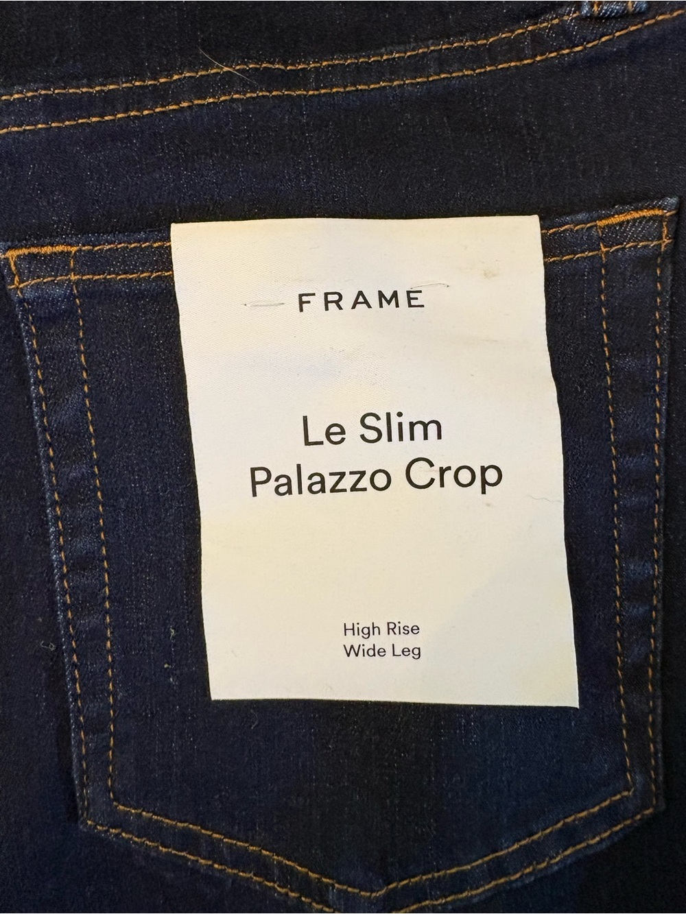Frame Le Slim Palazzo Crop Jeans Womens 31 Rinse NWT High Rise Wide Leg LSPC814 - Picture 8 of 14
